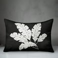 thumbnail image 3 of Creative Products Leaf Texture on Black 14x20 Indoor / Outdoor Pillow, 3 of 3