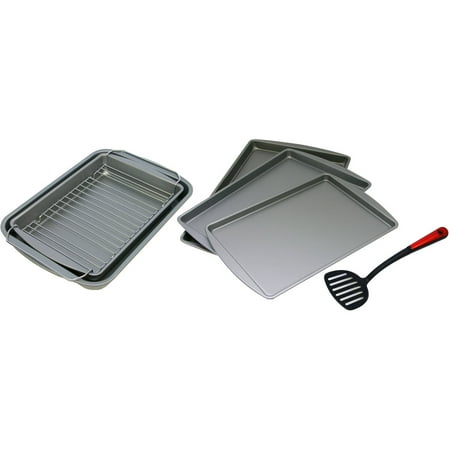BakereEze 6-Piece Bake, Broil and Roast Set with Bonus Cookie Pans