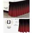thumbnail image 3 of Black Red Bed Skirt Gradient Bed Skirts California King Size 16 Inch Drop, Wrap Around Dust Ruffle&nbsp;Bedskirt with Adjustable Elastic Belt for Queen Size Beds, 3 of 7
