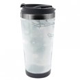 thumbnail image 1 of Winter Travel Mug, Christmas Time Tree Snow, Steel Thermal Cup, 16 oz, by Ambesonne, 1 of 2