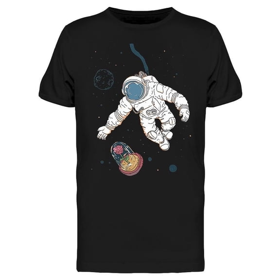 Astronaut In Space Rose Tee Men's -Image by Shutterstock