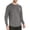 Grey, variant on Krdevn Men's Soft T Shirt Curve Hem Lightweight Long Sleeve Casual Basic Tee Shirt,3XL