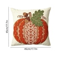 thumbnail image 4 of Halloween Ghost Pumpkin Pillow Cover, Black Cat Print, 18x18 Soft Cushion Case, Hidden Zipper, Fall Thanksgiving Decor for Sofa Home by MPOISVA, 4 of 7