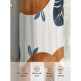 thumbnail image 6 of Bohemian Nordic Sheer Curtains 72 inches Long 2 Panels Set Abstract Leaves Orange Blue Simple Sheer Window Curtain Rod Pocket Voile Drapes for Living Room/Bedroom, Each 52" W x 72" L, 6 of 7