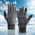 thumbnail image 2 of Hellosay Ski Snow Warm Gloves for Men Thermal Warm Touch Screen Gloves Christmas Gifts Gray, 2 of 10