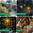 thumbnail image 2 of Hummingbird Solar Hot Air Balloon Lantern,Outdoor Decor with Flame Lights Waterproof, Hanging for Garden Yard Lawn Patio Unique Gifts for Women Mom Grandma Gardener, 2 of 6