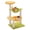 Yellow-37.4", variant on 28" Pink Flower Cat Tree Tower