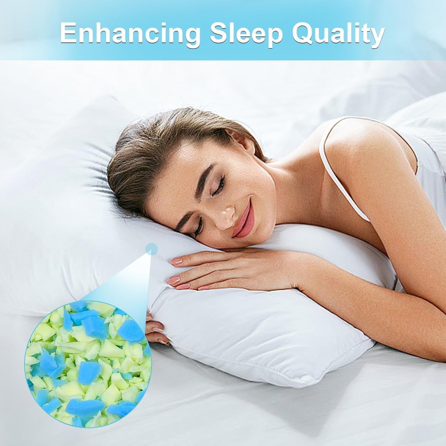 Memory Foam Pieces, Pillow Fillers, sofa pillows, cushion dolls, Dog mattresses Substitute fillers for Easy Pillow beanbag fillers (white 1 lb)