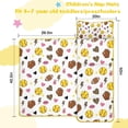 thumbnail image 5 of Colorful Softball and Fashion Icons Pattern Toddler Nap Mats for Kids Preschool,Sleeping Mat Bag or Kids,Toddler Sleeping Bag,Toddler Nap Mat or Daycare, 5 of 6