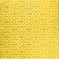 thumbnail image 1 of Ahgly Company Machine Washable Indoor Square Solid Yellow Modern Area Rugs, 5' Square, 1 of 4