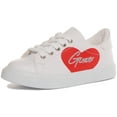 thumbnail image 6 of Guess Ellie Kid's Lace Up Heart Print Casual Synthetic Sneakers In White Size 10.5, 6 of 6