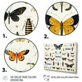 thumbnail image 4 of Designart "Insects and Bugs in Blue and Yellow" Extra Large Animals Framed Wall Art - Modern Blue Insects & Bugs Hallway Framed Wall Art Decor, 4 of 7