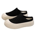 thumbnail image 2 of Viluyesy Women's Platform Sneakers Chunky Slip On Comfortable Breathable Knit Walking Shoes Non Slip Casual Flats Black Size 6.5, 2 of 8