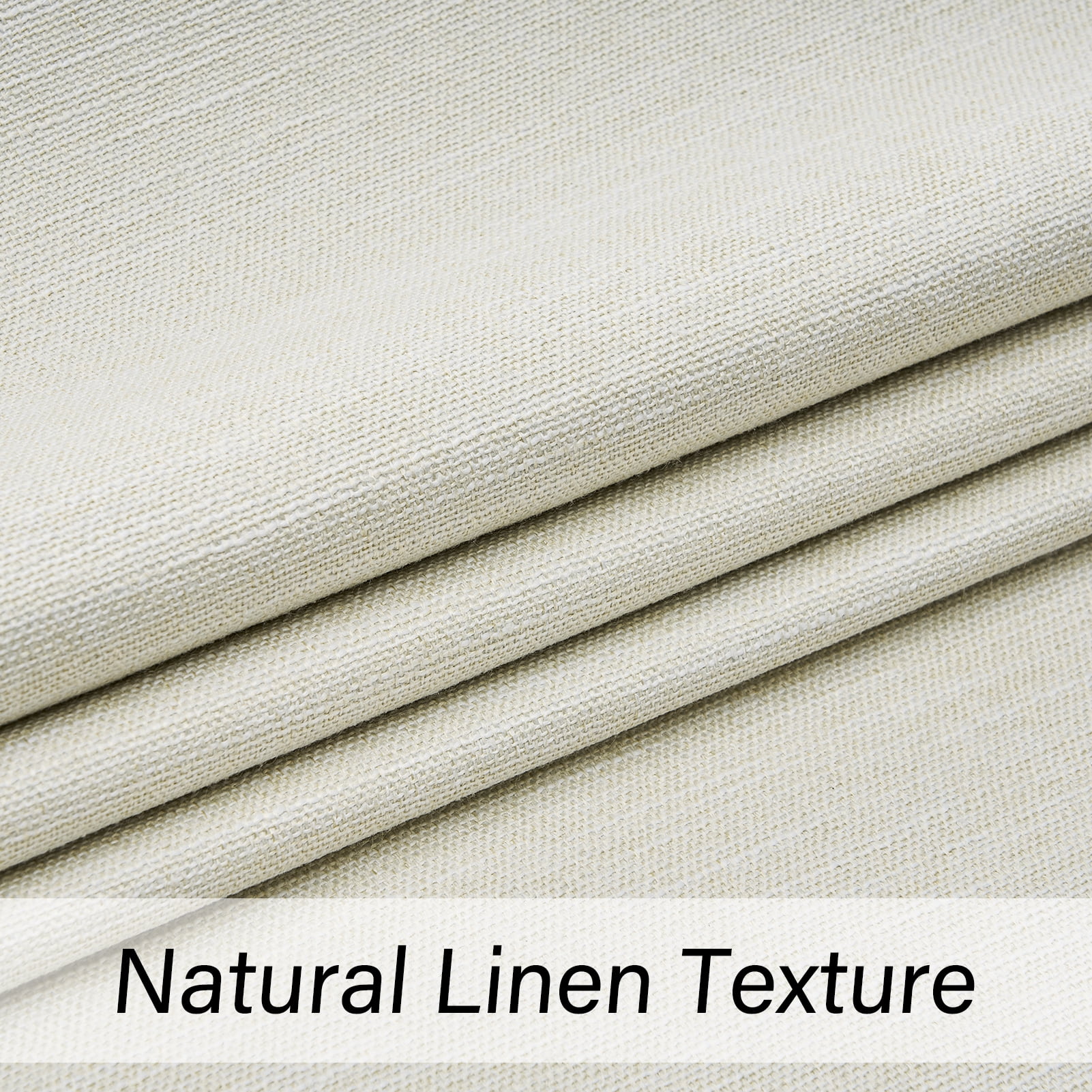 Top Finel Grommet Top Blackout Curtains, Cream, 52" x 84", 2 Panels