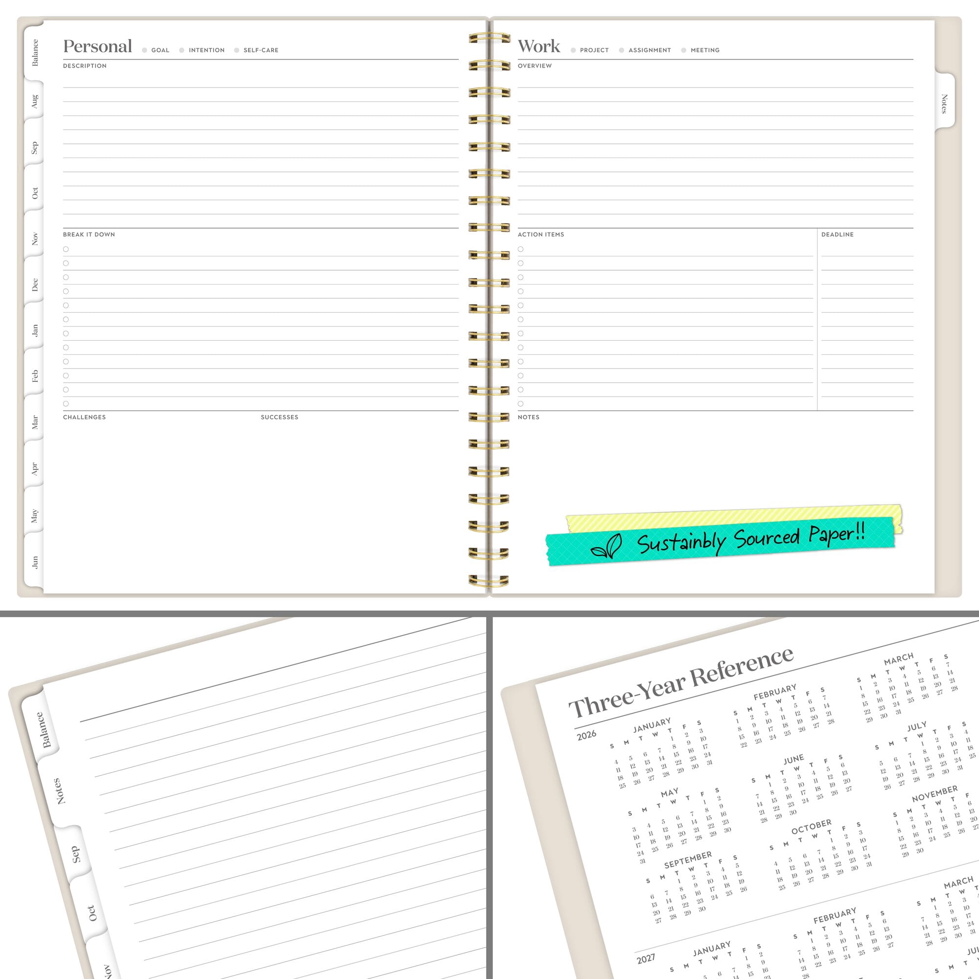 Mead Cambridge WorkStyle Balance Academic 2026-2027 Weekly Monthly Planner