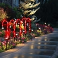 thumbnail image 4 of Christmas Candy Cane Pathway Markers Lights, Candy Canes Lights Outdoor, 18.9 inch Christmas Candy Cane Lights Decorations Yard Candy Cane Pathway Lights, Lighted Candy Cane Decor Garden(E), 4 of 4