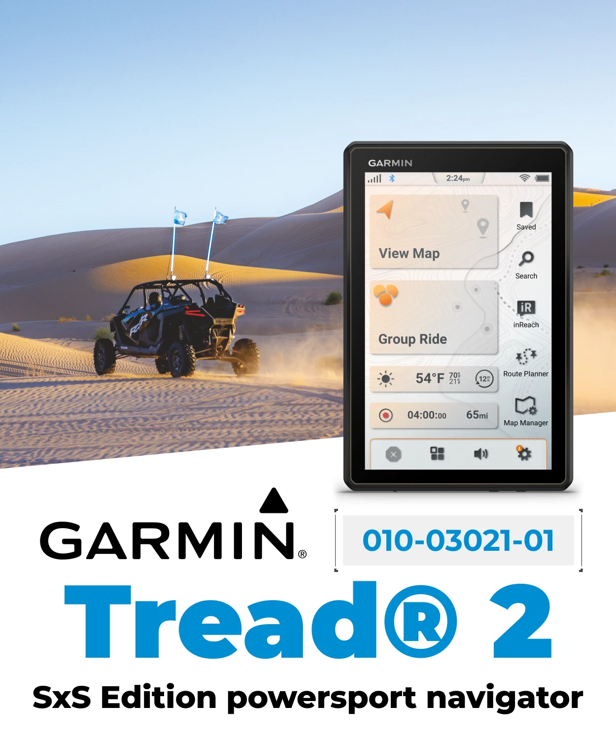 Garmin Tread® 2 - SxS Edition, Rugged 8-inch Powersport Navigator for Thrilling Off-Road Rides