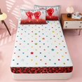 thumbnail image 4 of Homewish Red Bowtie Zipper Full Size Comforter Sets with Fitted Sheet and 2 Pillowcases for Kids Girls, Sequins Cheetah Print Zipper Bedding Set, 4 of 7