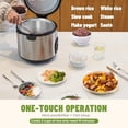 thumbnail image 5 of 5-Cup Uncooked Rice Cooker Electric One-Touch for Asian Japanese Sushi Stainless Steel Inner Pot with Removable Lid Steamer Automatic  Warm Silver, 5 of 6