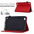 thumbnail image 5 of Embossed Folio Flip Smart Case for Amazon Fire HD 7 2019/2017/2015, Premium PU Leather Kickstand Card Slots Magnetic Auto Sleep / Wake with Pen Slot Case for Fire HD 7 2019/2017/2015, Red, 5 of 5