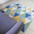 thumbnail image 4 of Tapete decorativo para sala estilo nórdico ilios innova modelo triángulos azules, 4 of 5