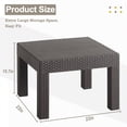 thumbnail image 6 of DIMAR GARDEN Outdoor Patio Coffee Table Resin Wicker Side Table Balcony Square End Table, Mocha(22.8x22.8x15.8 inch), 6 of 6