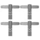 thumbnail image 1 of FENGGUIQU 4Ud Llaves Para Afinar Batería De Metal Plata Para Batería Electrónica Y Percusión, 1 of 8