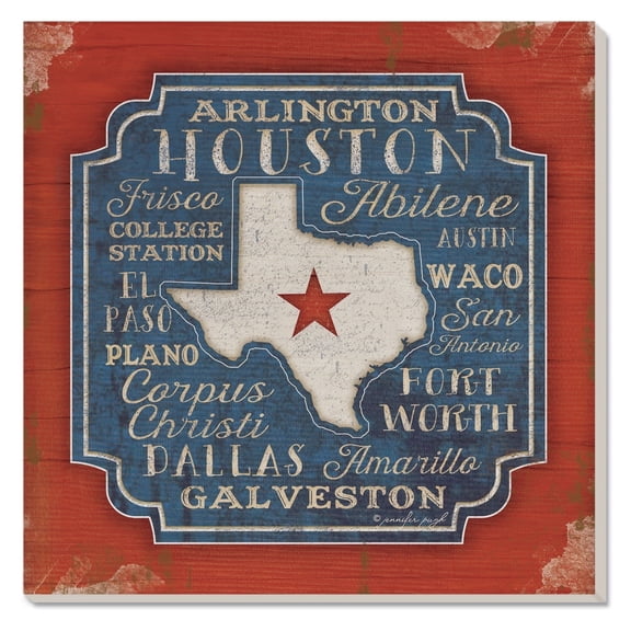 Thirstystone Texas Cities 8" Cork Back Square Stone Trivet