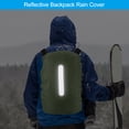 thumbnail image 4 of Unique Bargains 75-85L Waterproof Backpack Rain Cover with Vertical Reflective Strap, XXL, Olive, 4 of 5