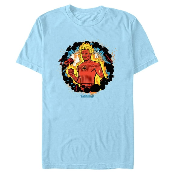 Mens The Fantastic Four: First Steps Human Torch Fire Power T Shirt