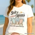 thumbnail image 2 of Salty Moms Beach Club T-Shirt, Retro Summer Tee for Ocean Loving Mothers, 2 of 5