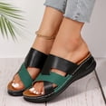 thumbnail image 1 of WILLBEST Capybara Slippers Women's Casual Slope Heel Thick Bottom Colorblocking Big Size Slippers Sandals, 1 of 4
