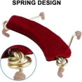 thumbnail image 4 of Violin Chin Rest, Red Aluminum Alloy Adjustable Violin Shoulder Rest With Spring Claws, 4 of 5
