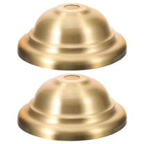 Hemobllo 2Pcs Brass Chandelier Canopy Lighting Plate Lamp Base Cover in Golden for Daily Use