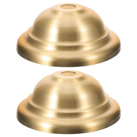 Hemobllo 2Pcs Brass Chandelier Canopy Lighting Plate Lamp Base Cover in Golden for Daily Use