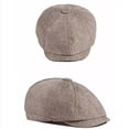 thumbnail image 4 of Women Sun HatsAcrylic Fiber Newsboy Cap for Men Classic Vintage Cabbie Hat Elastic Flat Beret Cap, 4 of 4