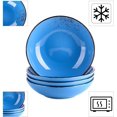 thumbnail image 5 of vancasso, Series Navia, 4-Piece Stoneware Soup Bowl Dinnerware Set, Dark Blue Dinner Set, Round 8 inch, 5 of 7