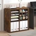 thumbnail image 2 of Furinno Cubicle Open Back Decorative Cube Storage Organizer, 4-Cube, Amber Pine, 2 of 6