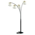 thumbnail image 4 of Table Lamp, BLACK 4-HEAD CRYSTAL INSPIRED ARCH FLOOR LAMP, Black+Gold Bedroom Lamp,Metal LED Lamp, Lighting & Lamps BLACK 4-HEAD CRYSTAL INSPIRED ARCH FLOOR LAMP, 4 of 5