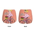 thumbnail image 3 of Yiaed Flamingo Riding a Bicycle Print Women's Running Shorts with Liner 3 Zipper Pockets Elastic Workout Athletic Gym Yoga Shorts-X-Large, 3 of 7