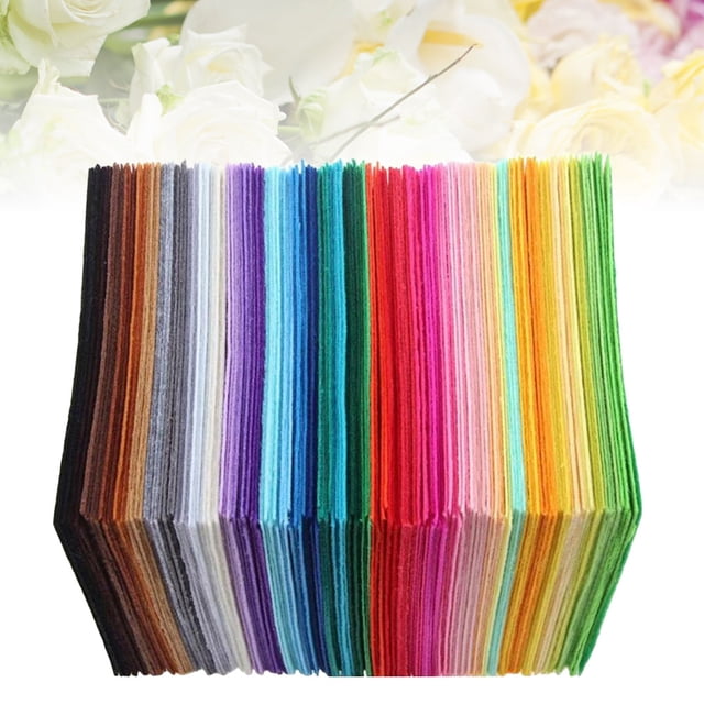 WEUVEB Nonwoven Fabric Sheet 40Pcs Assorted Color Diy Enthusiasts Handmade Crafts Cuttable Foldable Glueable