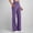 Purple plus size wide leg pants a1, variant on Cagogo Women Plus Size Wide Leg High Waisted Lounge Pants with Pockets Solid Casual Long Trousers for Workout Beach Fashion Clothes, Wine 3XL