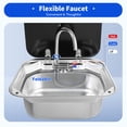 thumbnail image 6 of ChicHomey Stainless Steel RV Sink with 360° Swivel Faucet,Compact Space-Saving Design, for Camper Van, Trailer, Boat, Outdoor Kitchen Bar Sink, 6 of 10