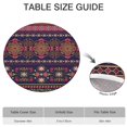 thumbnail image 6 of Purple Boho Tribal Floral and Mandalas Pattern Round Fitted Tablecloth with Elastic Edge,Dining Table Cover Waterproof,Outdoor Round Tablecloth for Camping,Dining,Indoor and Outdoor, 6 of 7