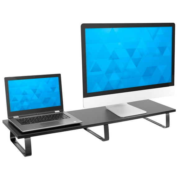 Mount-It! Dual Monitor Desk Riser | Fits 32 Inch Monitors | Extra Wide Stand