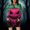 thumbnail image 2 of Taqqpue Halloween Print Hoodie Dress for Women Fashion Ghost Pumpkin Witch Mini Dresses Long Sleeve Outfit Cosplay Party Dress with Pockets, 2 of 7