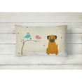 thumbnail image 2 of Carolines Treasures BB2511PW1216 Christmas Presents between Friends Border Terrier Canvas Fabric Decorative Pillow, 12H, 2 of 3