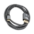 thumbnail image 1 of Cable USB C a DP 1,8 de 1,8 metros, Cable trenzado de nailon 8K, accesorios portátiles Plug and Play para tableta, teléfono inteligente profesional, 1 of 8