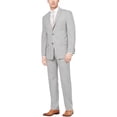 thumbnail image 1 of Marc New York - Traje formal de dos botones para hombre, ajuste clásico, color gris 48 x 42, 1 of 2