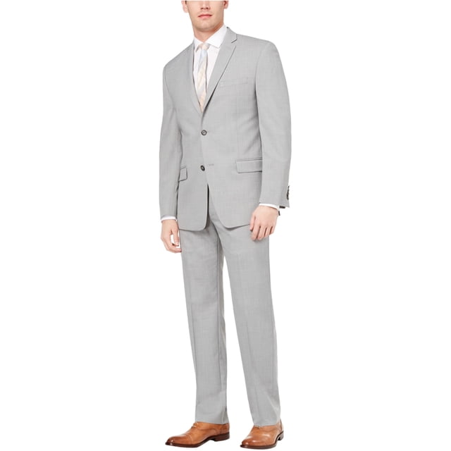 Marc New York - Traje formal de dos botones para hombre, ajuste clásico, color gris 48 x 42